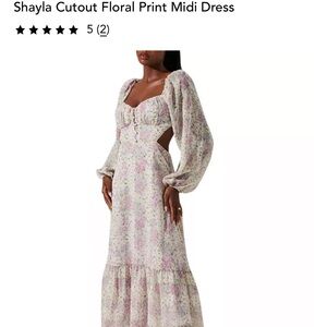 Astr Shayla Cut Out Midi dress